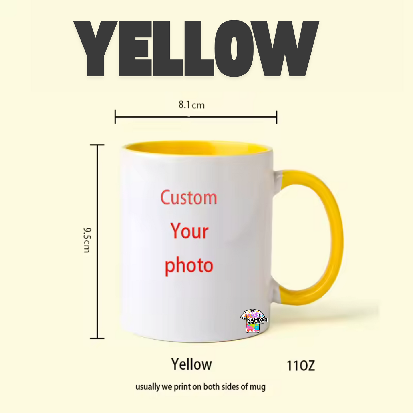 Customizable Colourful Mugs